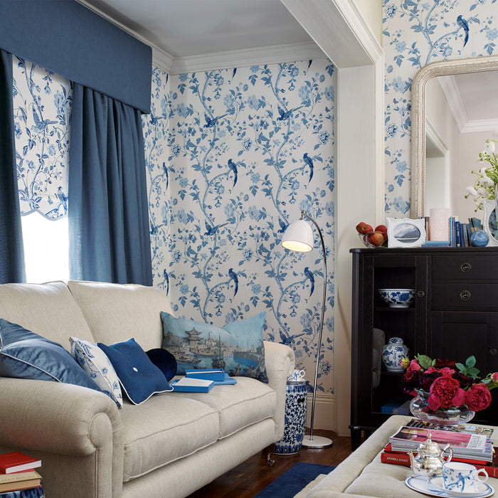 Laura Ashley - Vliesbehang - Summer Palace Royal Blue - 10mx52cm