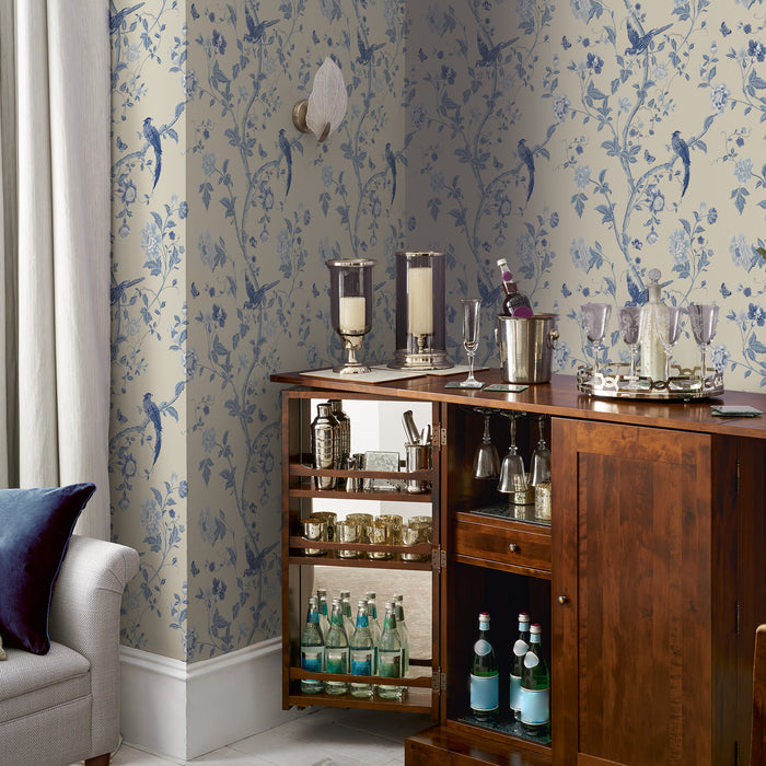 Laura Ashley - Vliesbehang - Summer Palace Royal Blue - 10mx52cm