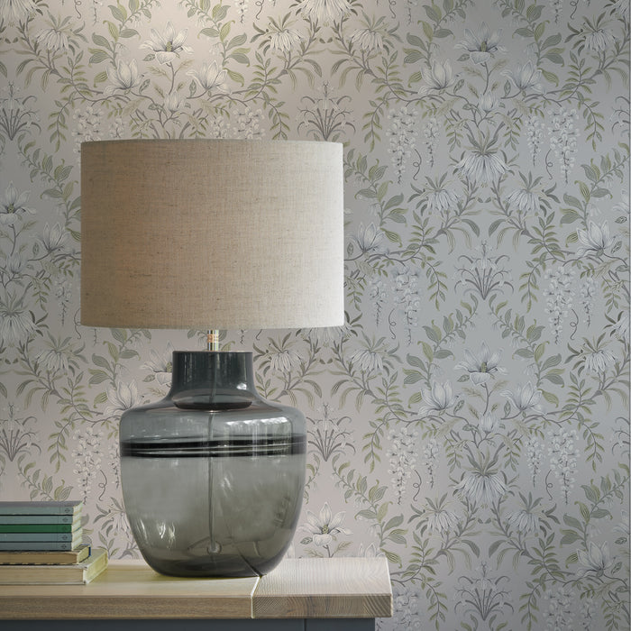 Laura Ashley Parterre Behang - Bloemen - 10mx52cm - Groen