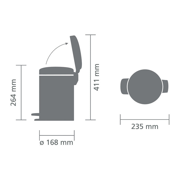 Brabantia NewIcon Pedaalemmer 3 Liter