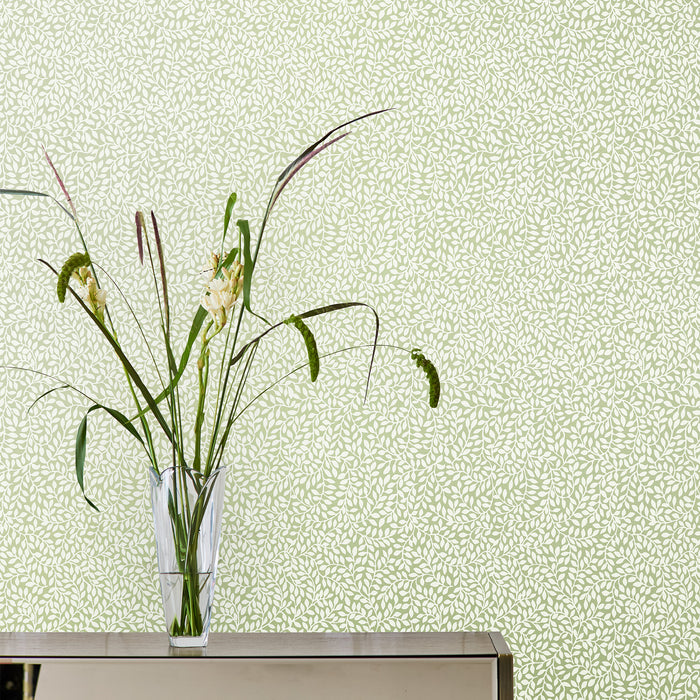 Laura Ashley Little Vines Behang - Planten - 10mx52cm - Groen