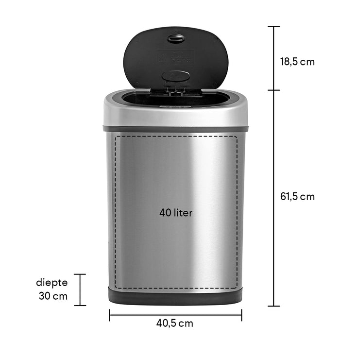 Homra Fonix Sensor Afvalemmer 40 Liter
