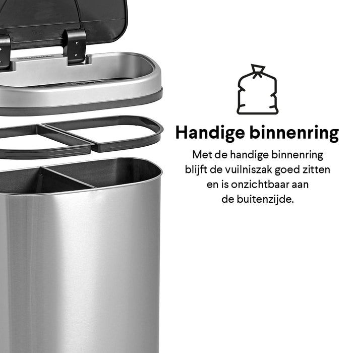 Homra Qubix Sensor Afvalemmer 68 Liter (22+24+22 L)