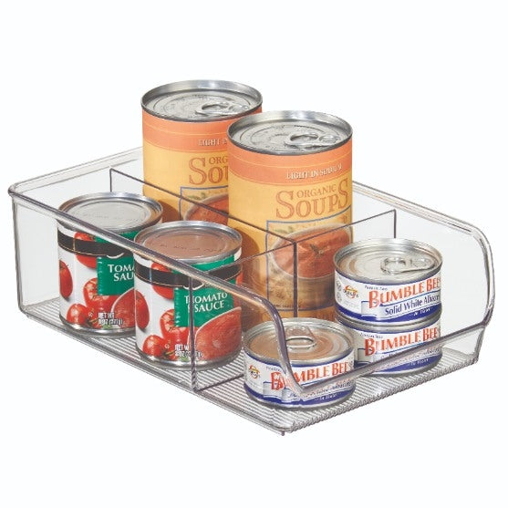 iDesign - Open Opbergbox met 3 Vakken, 17.8 x 27.9 x 8.9 cm, Kunststof