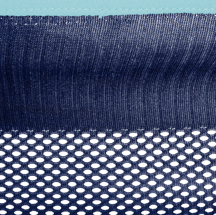 Vivere Mesh Hangmat met Standaard - Navy/Turquoise