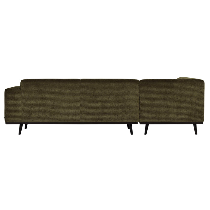 WOOOD Statement Hoekbank Links - Ribstof - Warm Green