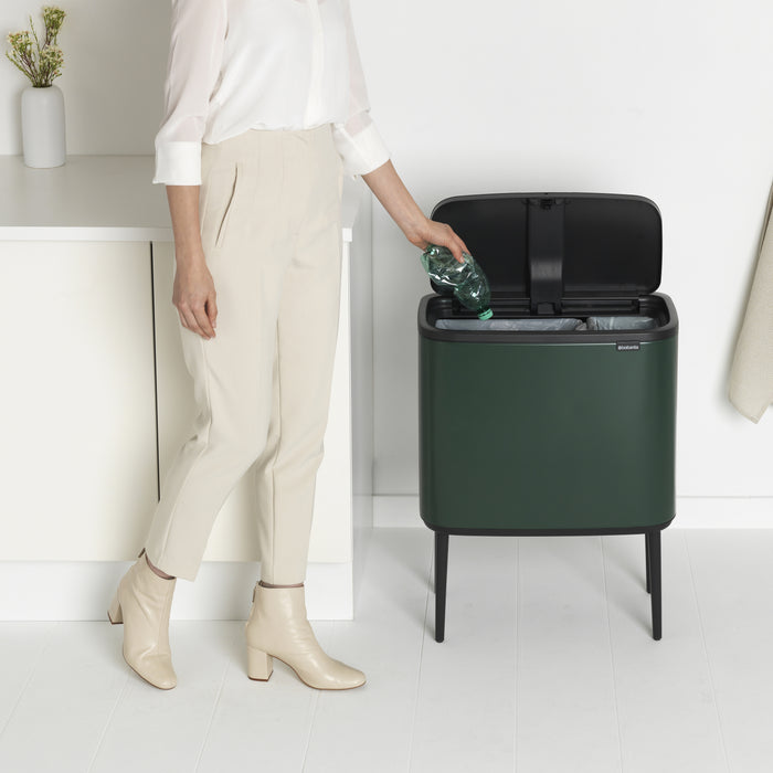 Brabantia Bo Touch Bin Afvalemmer 11 + 23 L - Pine Green