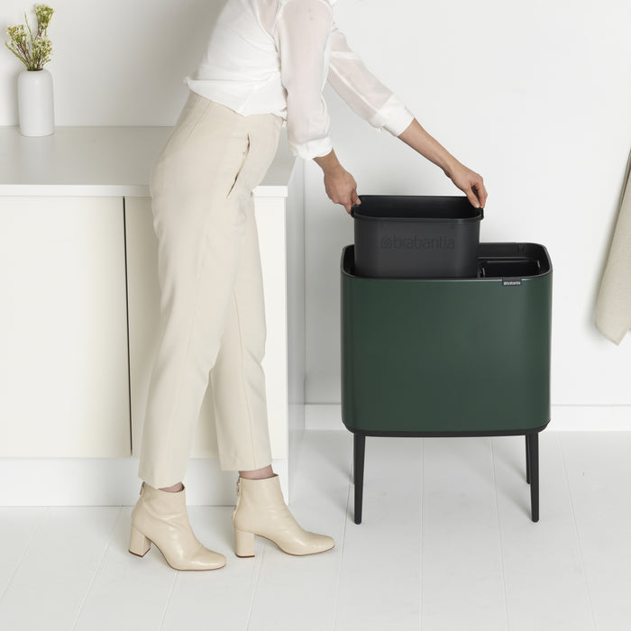 Brabantia Bo Touch Bin Afvalemmer 11 + 23 L - Pine Green