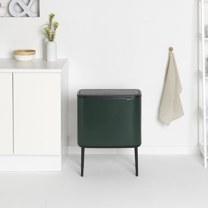 Brabantia Bo Touch Bin Afvalemmer 11 + 23 L - Pine Green