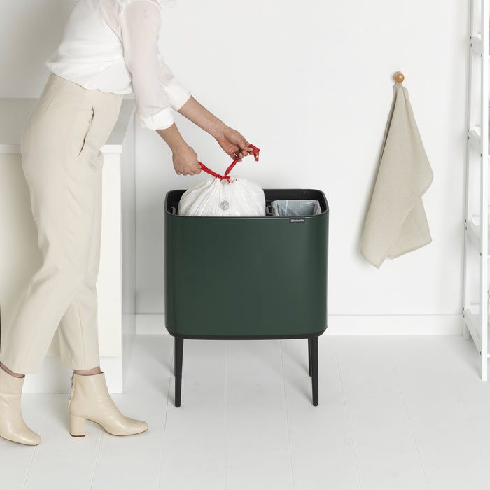 Brabantia Bo Touch Bin Afvalemmer 11 + 23 L - Pine Green