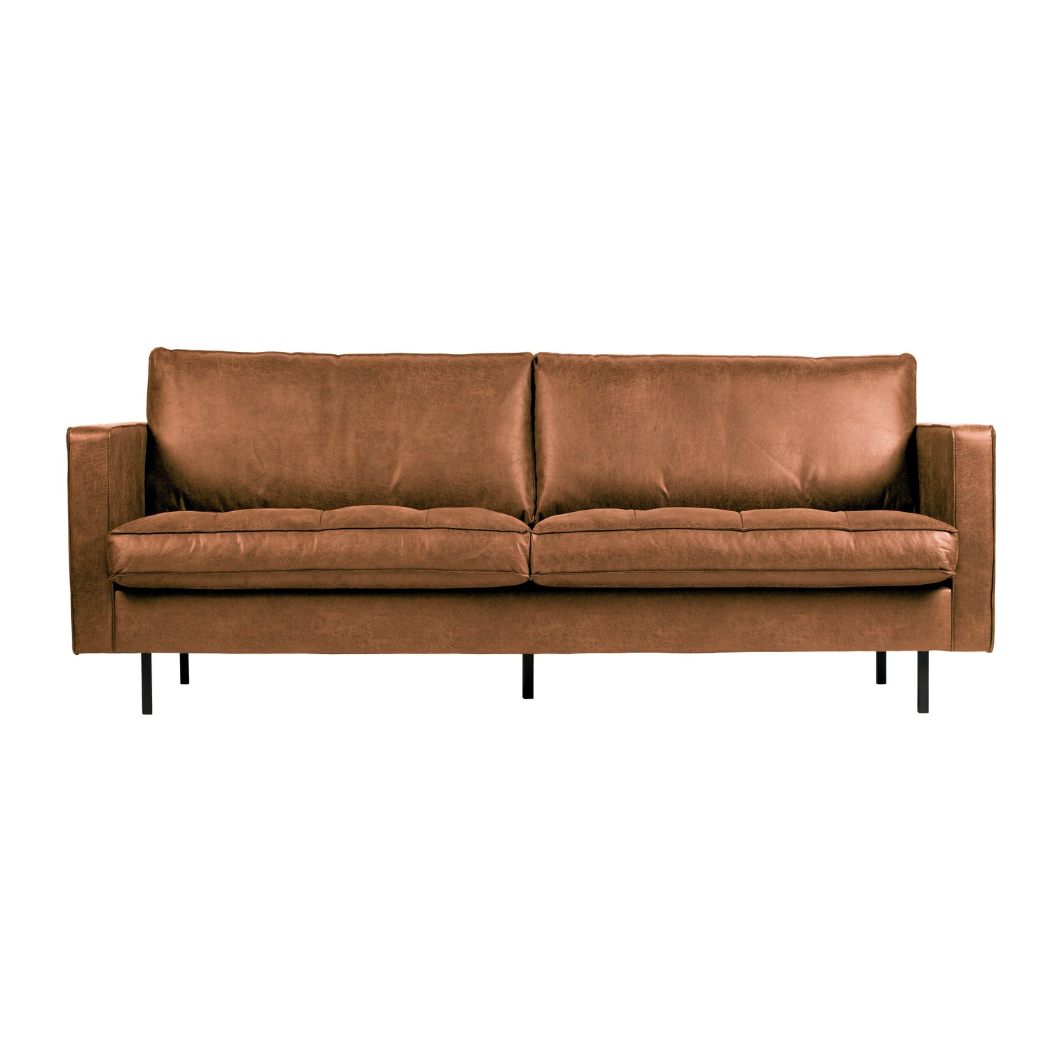 WOOOD Rodeo Classic 2,5-zitsbank - Eco-leder -  Cognac