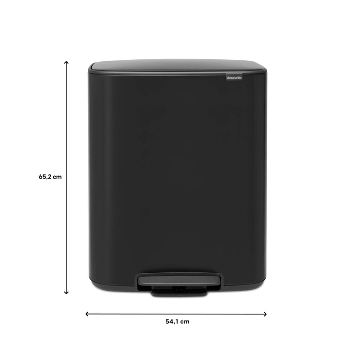 Brabantia Bo Pedaalemmer 2 x 30 L - Zwart