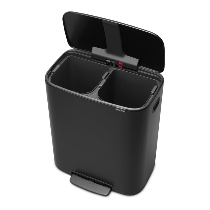Brabantia Bo Pedaalemmer 2 x 30 L - Zwart