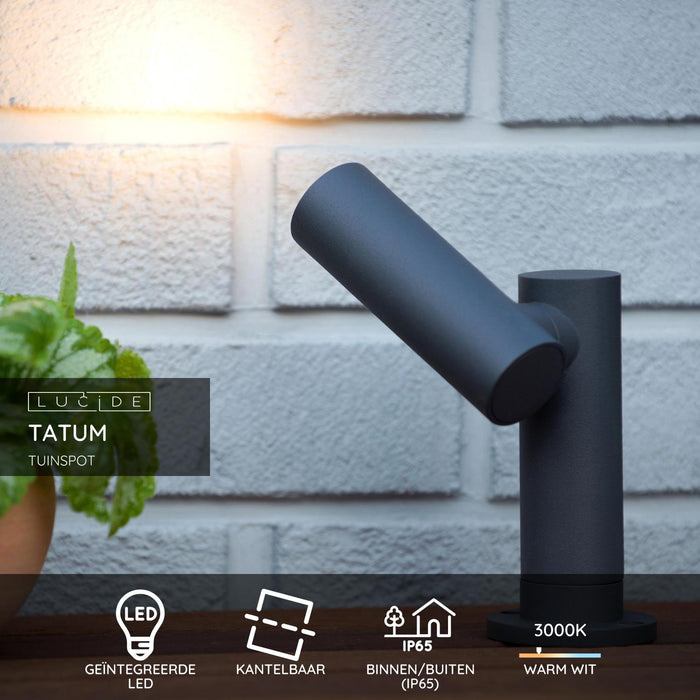 Lucide TATUM Tuinspot - Antraciet