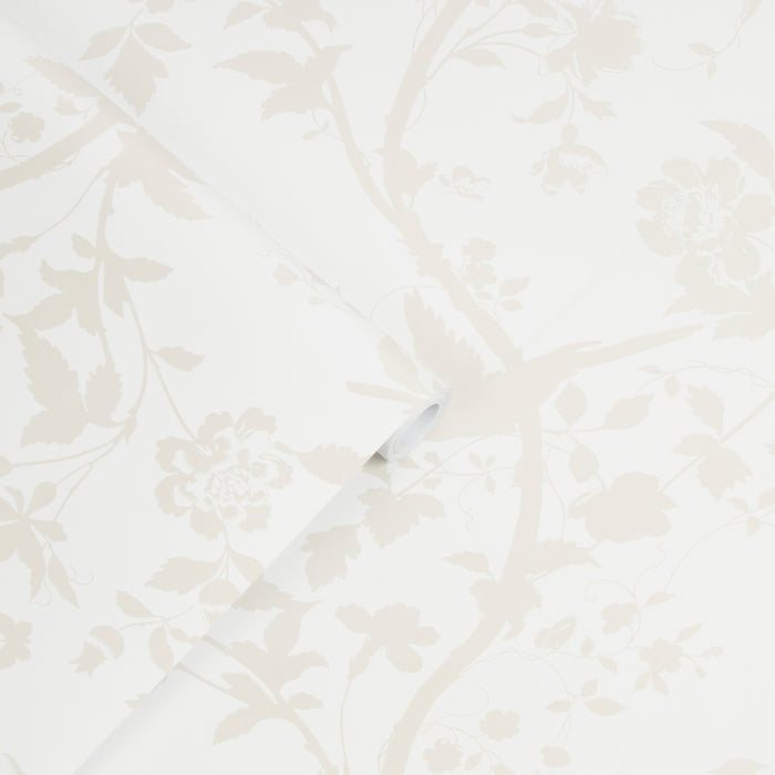 Laura Ashley Oriental Garden Behang - Bloemen - 10mx52cm - Wit
