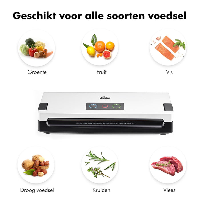Solis Vac Quick 576 Vacumeermachine + 2 Vacuümrollen 20 x 600 cm - Wit