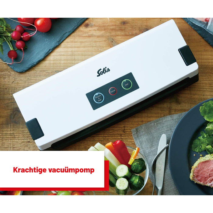 Solis Vac Quick 576 Vacumeermachine + 2 Vacuümrollen 20 x 600 cm - Wit
