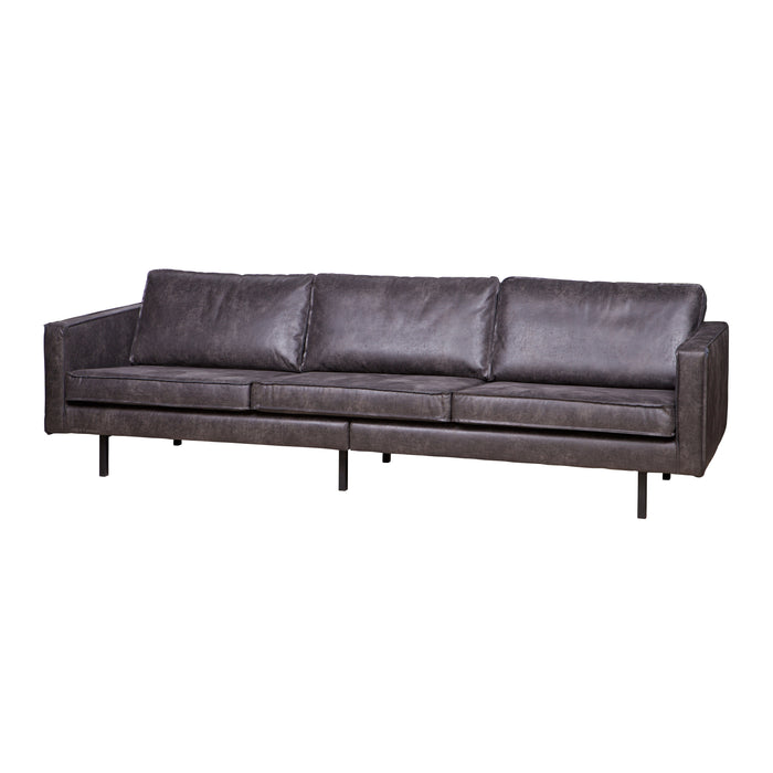 WOOOD Rodeo 3-zitsbank - Eco-leder -  Zwart