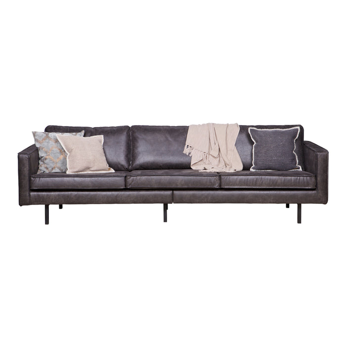 WOOOD Rodeo 3-zitsbank - Eco-leder -  Zwart