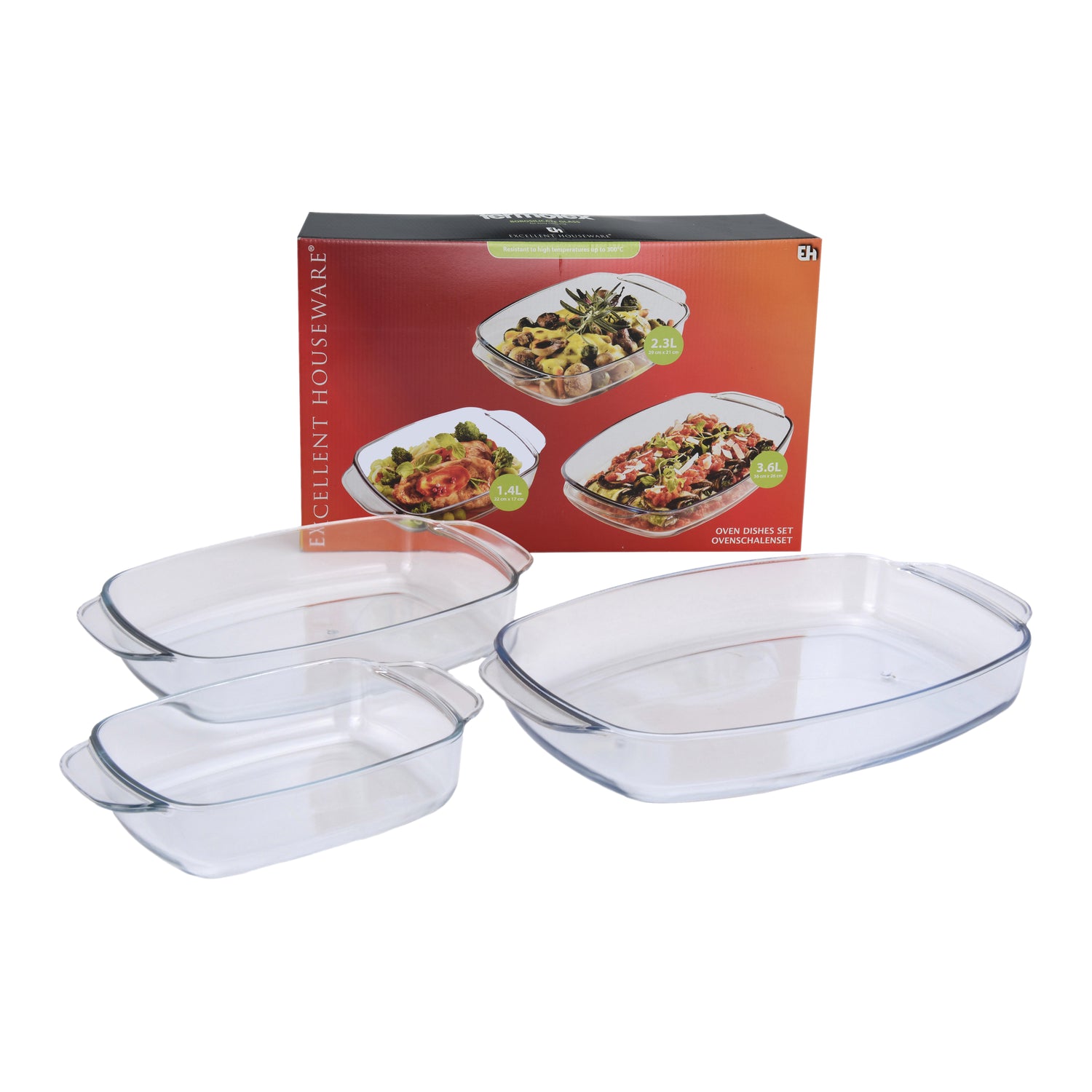Excellent Houseware Ovenschaal - Set van 3