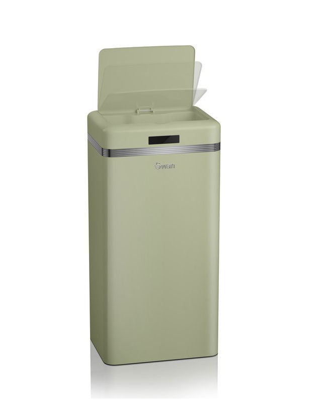 Swan Sensor Prullenbak 45 L Groen