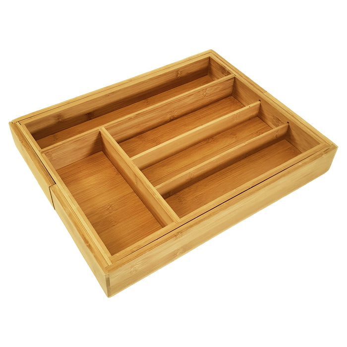 QUVIO Bestekbak organizer hout verstelbaar