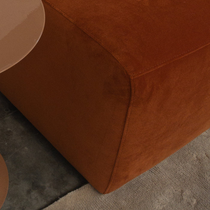 4x6SOFA Hoekbank rechts X6 velours roest