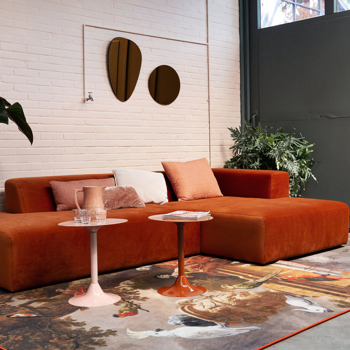 4x6SOFA Hoekbank rechts X6 velours roest