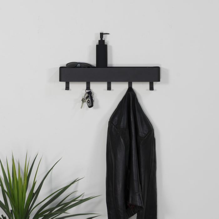 Spinder Design Dax Play 5 Wandkapstok H 12 cm - Zwart