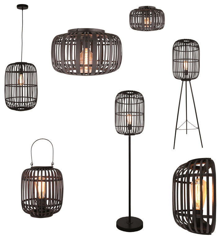 Freelight Wandlamp Treccia Mat Zwart  26cm