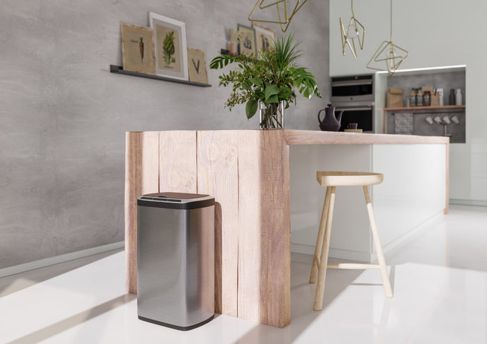 Stangvollby Dalby prullenbak met sensor – 50L – RVS