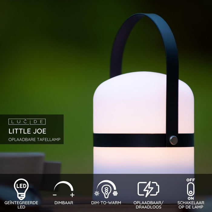 Lucide LITTLE JOE Tafellamp - Zwart