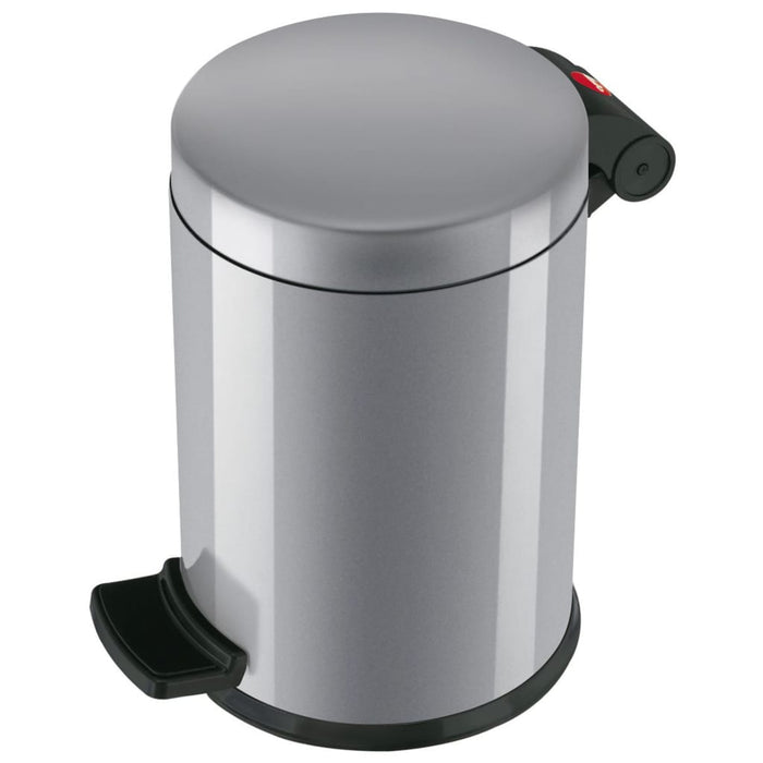 Hailo Pedaalemmer Solid S 4 L zilverkleurig