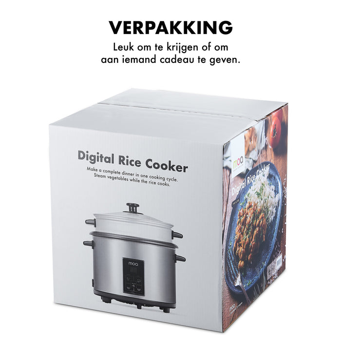 MOA Digitale Rijstkoker met stomer - 1.8 liter - RC18D