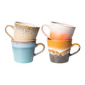 HKliving 70's Cappucinokop 0,3 L - Set van 4 - Meteor