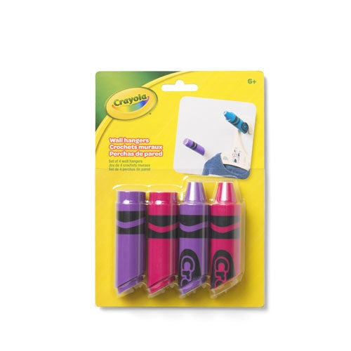 Wandhaken, Paars|Roze - Polypropyleen - Crayola