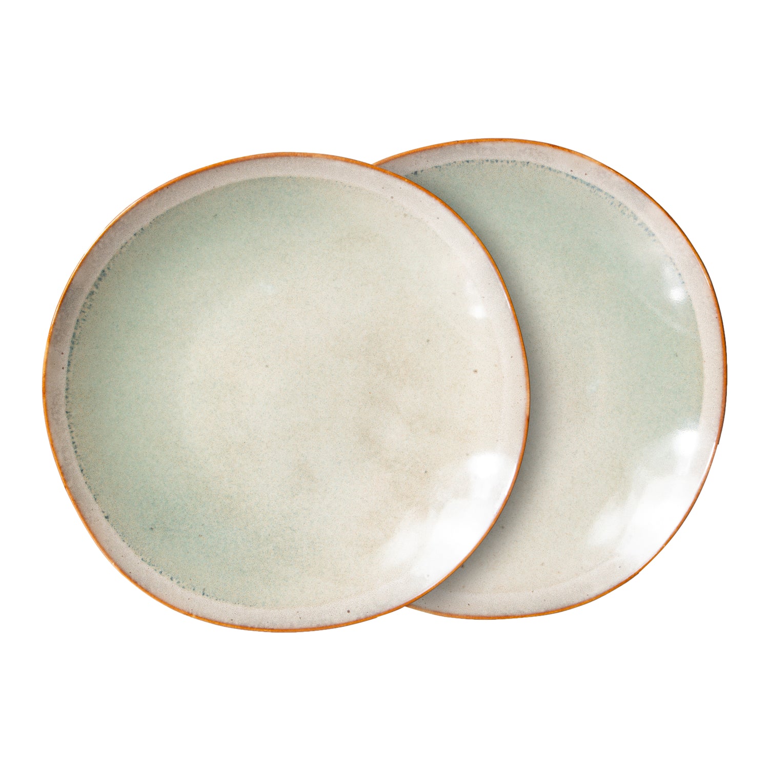 HKliving 70's Bord Ø 22 cm - Set van 2 - Mist