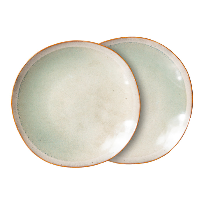 HKliving 70's Bord Ø 22 cm - Set van 2 - Mist