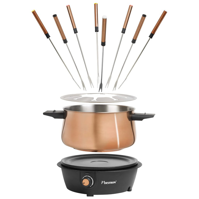 Bestron Fondueset AFD850CO 1500 W 1,5 L koperkleurig