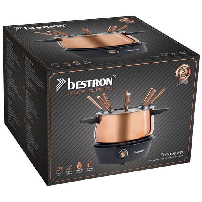 Bestron Fondueset AFD850CO 1500 W 1,5 L koperkleurig