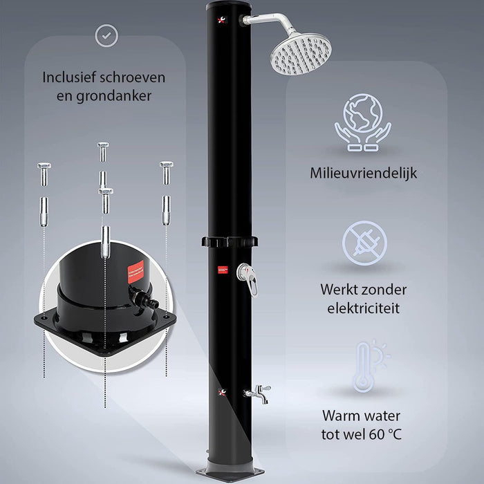 Sens Design Tuindouche – Solar buitendouche – Zwart – 20 liter
