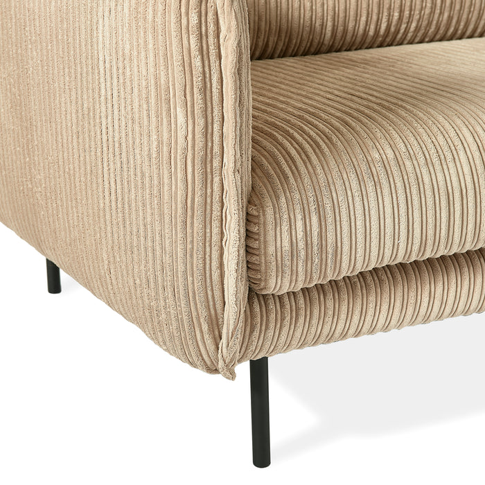 by fonQ Ribbon 3-zitsbank - Rib - Mink