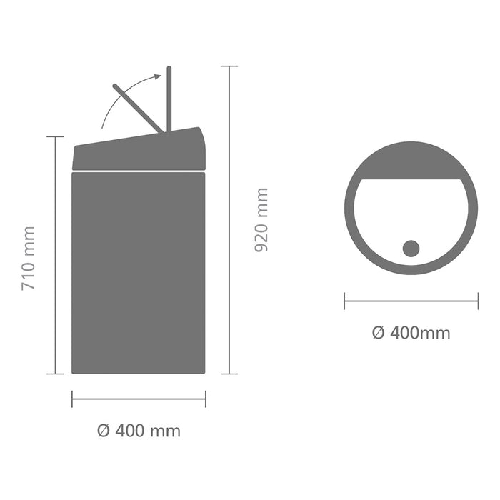 Brabantia Touch Bin Afvalemmer 60 Liter