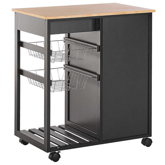 Beliani - BOVES - Keukentrolley - Zwart - MDF