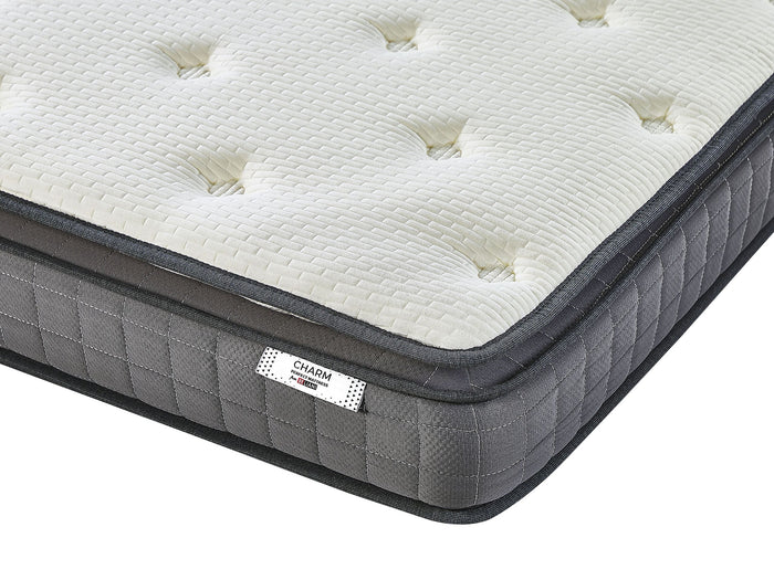 Beliani - CHARM - Traagschuimmatras - Wit - 140 x 200 cm - Polyester