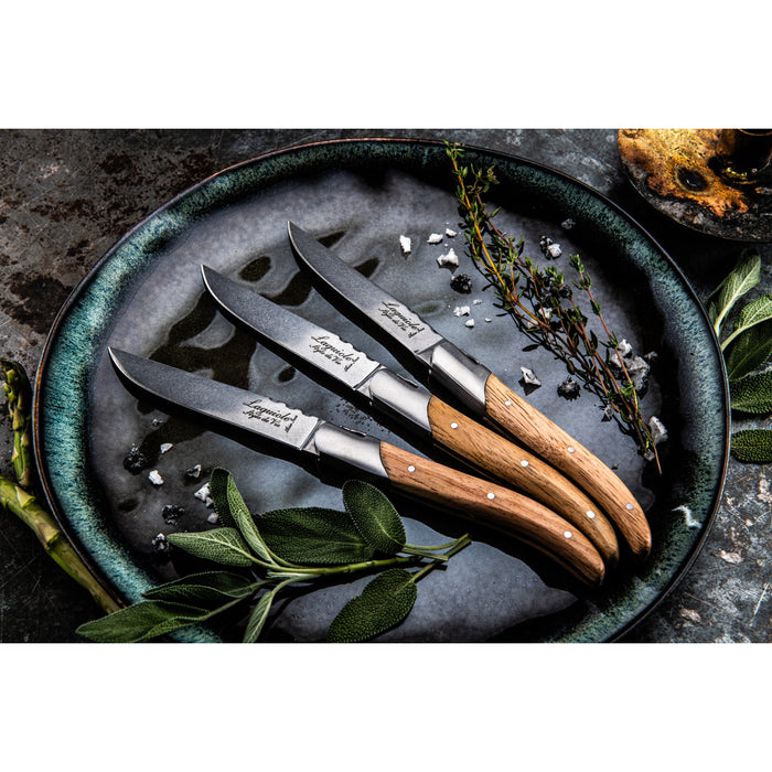 Laguiole Style de Vie Luxury Line steakmessenset 6-personen eikenhout