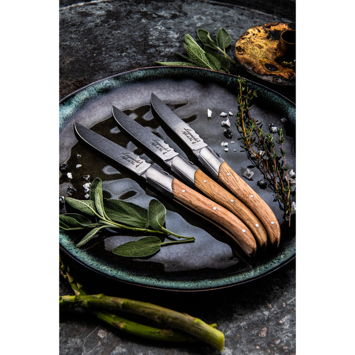 Laguiole Style de Vie Luxury Line steakmessenset 6-personen eikenhout