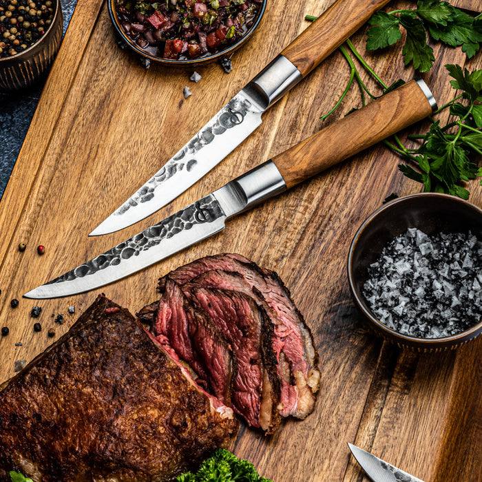 Forged Olive Forged Steakmessen 4 st.