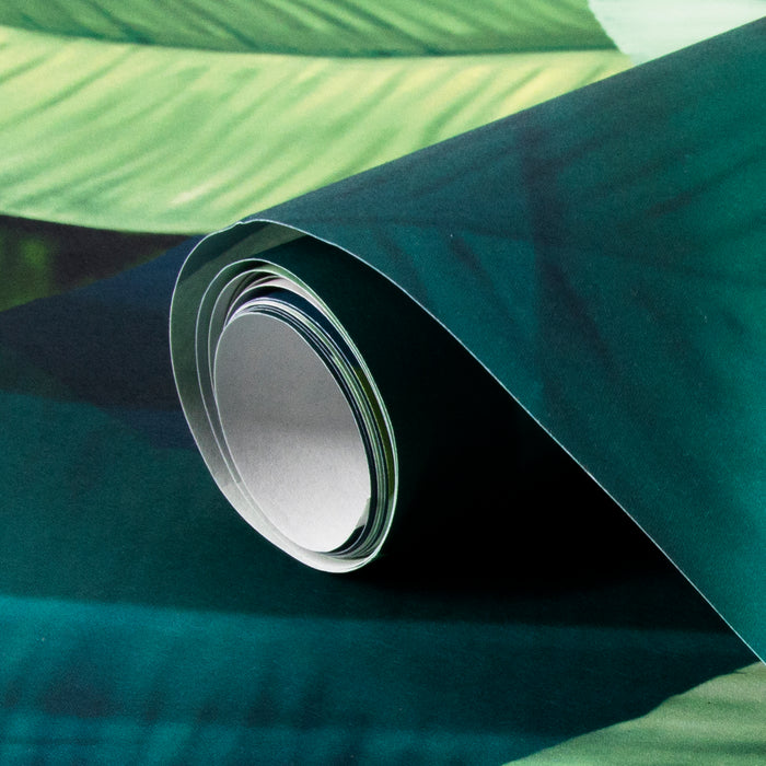 Art for the Home |Leaves Green Fotobehang blauw|groen 280x200 cm