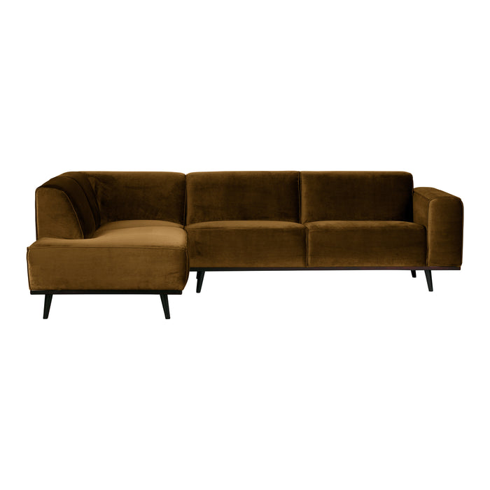 WOOOD Statement Hoekbank Links - Fluweel - Honey Yellow